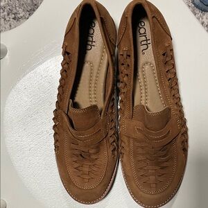Earth Tan Woven Slip-On Shoes